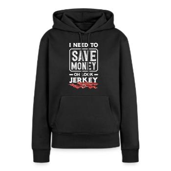 Boeuf Jerky Dealer Costume de Boeuf Jerky - Sweat à capuche Premium bio Femme - noir - Devant - Julia (174cm)