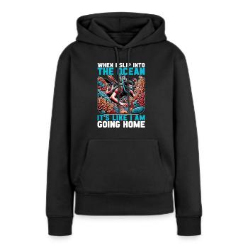 Snorkeling When I Slip Into The Marine Biologist - Frauen Premium Bio Hoodie - Schwarz - Vorne - Julia (174cm)
