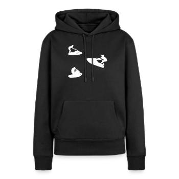 Jet Ski Silhouette Jet Skiing Jet Ski Driver - Sweat à capuche Premium bio Femme - noir - Devant - Julia (174cm)