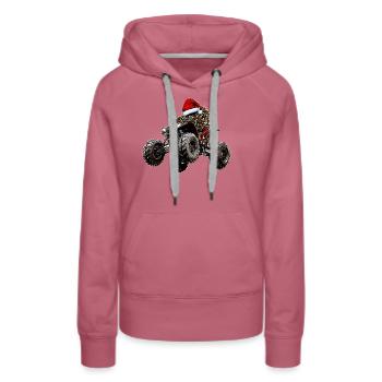 Atv Quad 4 Wheeler Weihnachten Hut Xmas - Frauen Premium Bio Hoodie - Malve - Vorne - Isabella (175cm)