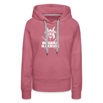 Guerrier moderne Japonais Samouraï Guerrier Combattant - Sweat à capuche Premium bio Femme - mauve - Devant - Isabella (175cm)