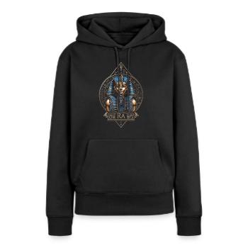 RA Ägyptanischer Gott - Frauen Premium Bio Hoodie - Schwarz - Vorne - Julia (174cm)