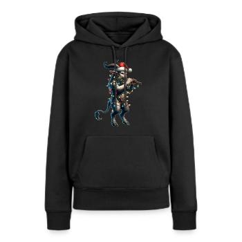 Faun Satyrs Ziege Männer Antike griechische Weihna - Frauen Premium Bio Hoodie - Schwarz - Vorne - Julia (174cm)