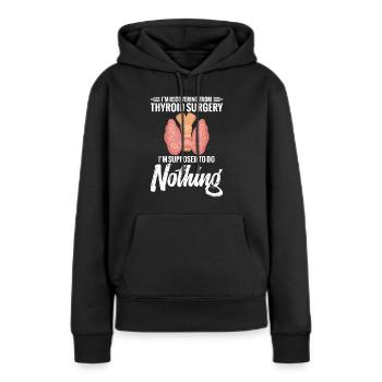 Ich Erhole Mich Angeblich Von Einer - Frauen Premium Bio Hoodie - Schwarz - Vorne - Julia (174cm)