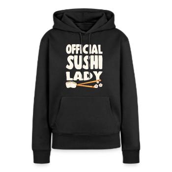 Sushi Lover Official Sushi Lady - Frauen Premium Bio Hoodie - Schwarz - Vorne - Julia (174cm)