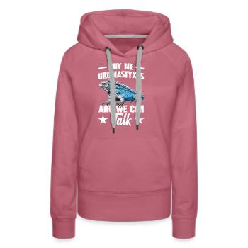 Achetez-moi des uromastyx et nous pourrons parler - Sweat à capuche Premium bio Femme - mauve - Devant - Isabella (175cm)