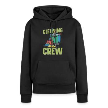 Reiniger Team - Frauen Premium Bio Hoodie - Schwarz - Vorne - Julia (174cm)