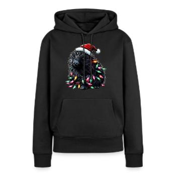 Stachelschwein Demokraten Weihnachtsmütze Xmas - Frauen Premium Bio Hoodie - Schwarz - Vorne - Julia (174cm)