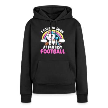 J’adore sucer au repêchage de Fantasy Football Commish - Sweat à capuche Premium bio Femme - noir - Devant - Julia (174cm)