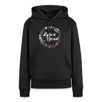 Texter Kader - Frauen Premium Bio Hoodie - Schwarz - Vorne - Julia (174cm)
