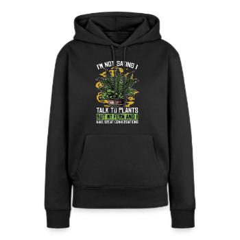 Scientifique de l’environnement Je ne dis pas scientifique - Sweat à capuche Premium bio Femme - noir - Devant - Julia (174cm)