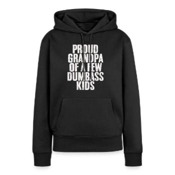 Fier grand-père de quelques enfants stupides Grand-père drôle - Sweat à capuche Premium bio Femme - noir - Devant - Julia (174cm)