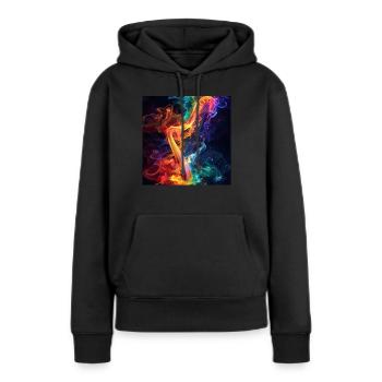 Harfe - Frauen Premium Bio Hoodie - Schwarz - Vorne - Julia (174cm)