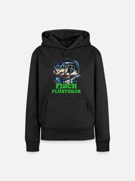 Angler Outfit Angeln Hobby - Frauen Premium Bio Hoodie - Schwarz