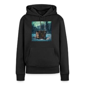 Akkordeon - Frauen Premium Bio Hoodie - Schwarz - Vorne - Julia (174cm)