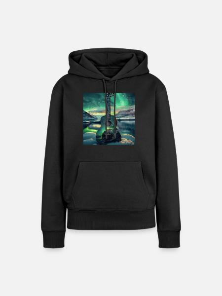 Ukulele - Frauen Premium Bio Hoodie - Schwarz