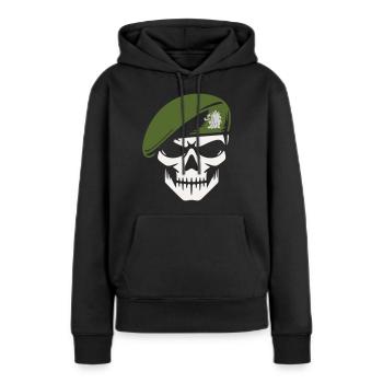 Armee - Frauen Premium Bio Hoodie - Schwarz - Vorne - Julia (174cm)