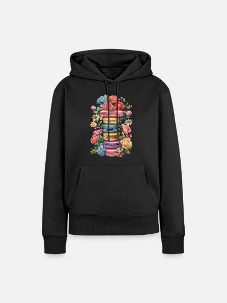 Macaron-liebhaber Macaron Baker - Frauen Premium Bio Hoodie - Schwarz