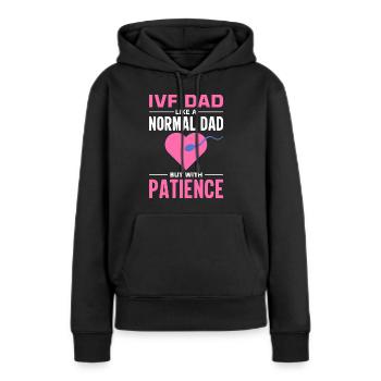 FIV fécondation vitro - Sweat à capuche Premium bio Femme - noir - Devant - Julia (174cm)