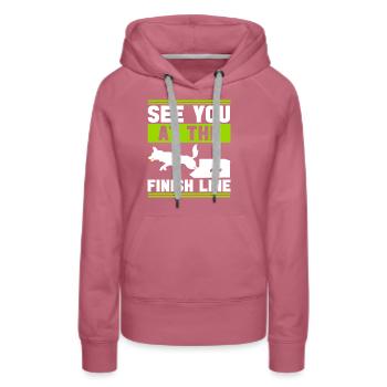 Flyball Sports canins - Sweat à capuche Premium bio Femme - mauve - Devant - Isabella (175cm)