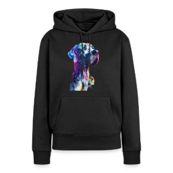Deutsche Dogge - Frauen Premium Bio Hoodie - Schwarz - Vorne - Julia (174cm)