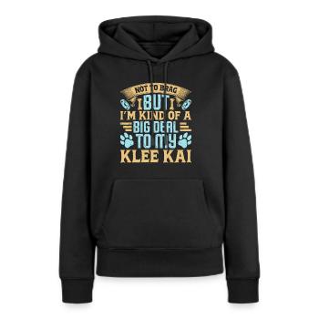 Trèfle d’Alaska Kai - Sweat à capuche Premium bio Femme - noir - Devant - Julia (174cm)