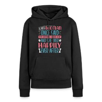 Trèfle d’Alaska Kai - Sweat à capuche Premium bio Femme - noir - Devant - Julia (174cm)