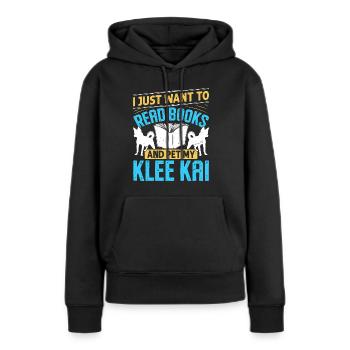 Trèfle d’Alaska Kai - Sweat à capuche Premium bio Femme - noir - Devant - Julia (174cm)