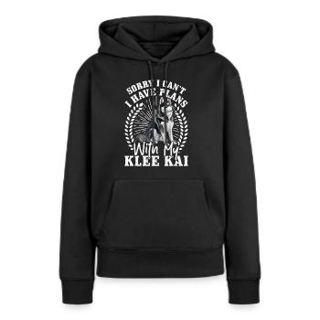 Trèfle d’Alaska Kai - Sweat à capuche Premium bio Femme - noir - Devant - Julia (174cm)