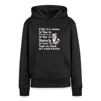 Trèfle d’Alaska Kai - Sweat à capuche Premium bio Femme - noir - Devant - Julia (174cm)