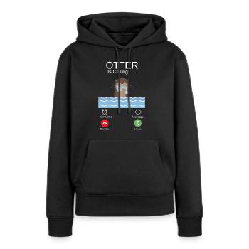 Otter Phone Display Otter Is - Frauen Premium Bio Hoodie - Schwarz - Vorne - Julia (174cm)