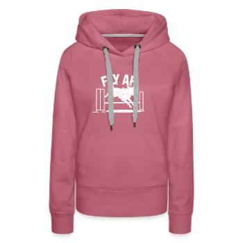 Flyball Sports canins - Sweat à capuche Premium bio Femme - mauve - Devant - Isabella (175cm)