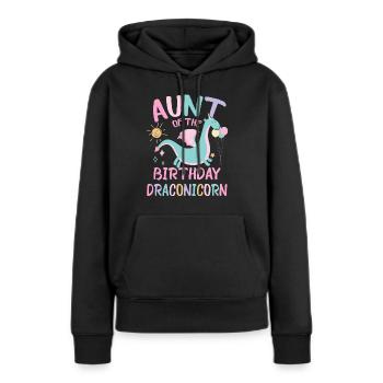 Aunt Of the Birthday Girl Dracon Family Party - Frauen Premium Bio Hoodie - Schwarz - Vorne - Julia (174cm)