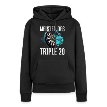 Fléchettes Jeu de fléchettes Jeu de fléchettes Jeu de fléchettes - Sweat à capuche Premium bio Femme - noir - Devant - Julia (174cm)