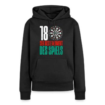 Fléchettes Jeu de fléchettes Jeu de fléchettes Jeu de fléchettes - Sweat à capuche Premium bio Femme - noir - Devant - Julia (174cm)