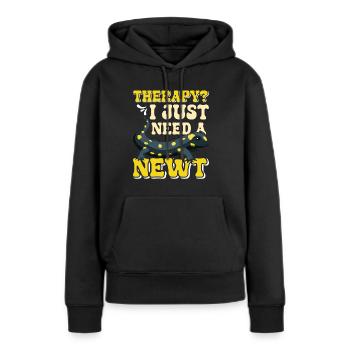 Triton - Sweat à capuche Premium bio Femme - noir - Devant - Julia (174cm)