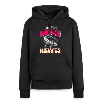 Triton - Sweat à capuche Premium bio Femme - noir - Devant - Julia (174cm)