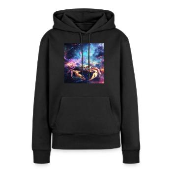 Krabbe - Frauen Premium Bio Hoodie - Schwarz - Vorne - Julia (174cm)