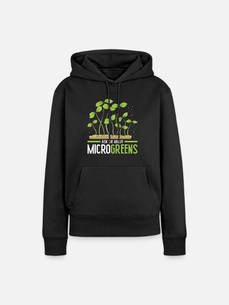 Microgreens Microgreen - Frauen Premium Bio Hoodie - Schwarz