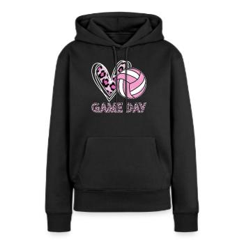 Spieltag Volleyball Lustige Beule Set Spike - Frauen Premium Bio Hoodie - Schwarz - Vorne - Julia (174cm)