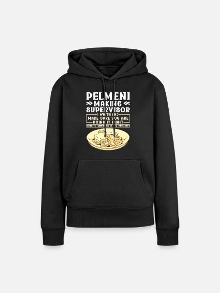 Pelmeni Russische Küche - Frauen Premium Bio Hoodie - Schwarz