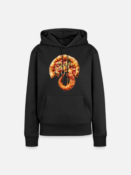 Wurm - Frauen Premium Bio Hoodie - Schwarz