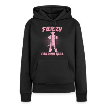 Pelzige Fandom Mädchen Pelzige Fandom Pelzige - Frauen Premium Bio Hoodie - Schwarz - Vorne - Julia (174cm)