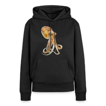 Tintenfisch - Frauen Premium Bio Hoodie - Schwarz - Vorne - Julia (174cm)