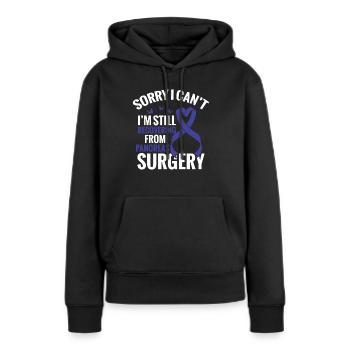 Tut Mir Leid, Ich Kann Nicht, Ich Erhole Mich - Frauen Premium Bio Hoodie - Schwarz - Vorne - Julia (174cm)
