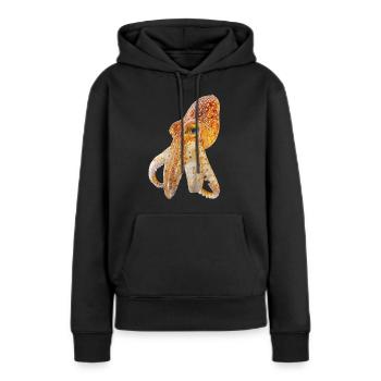 Tintenfisch - Frauen Premium Bio Hoodie - Schwarz - Vorne - Julia (174cm)