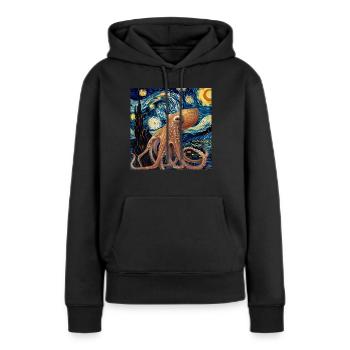 Tintenfisch - Frauen Premium Bio Hoodie - Schwarz - Vorne - Julia (174cm)