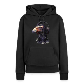 Geier - Frauen Premium Bio Hoodie - Schwarz - Vorne - Julia (174cm)