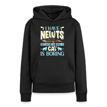 Triton - Sweat à capuche Premium bio Femme - noir - Devant - Julia (174cm)