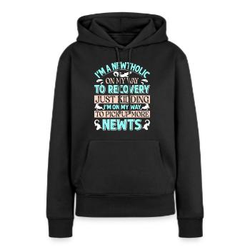 Triton - Sweat à capuche Premium bio Femme - noir - Devant - Julia (174cm)